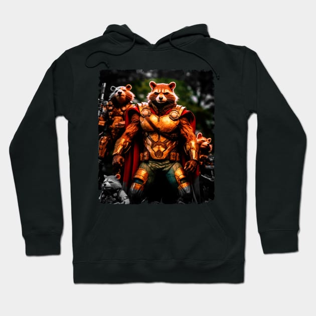 Raccoon Rocket Special Forces guardian of the galaxy mix style Hoodie by BEBAS BERSUARA